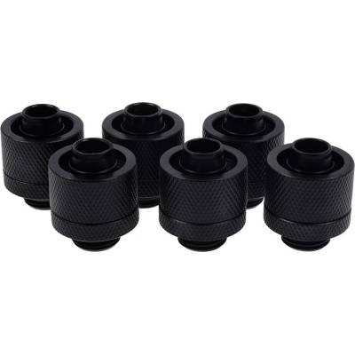 Alphacool Фитинг Alphacool Eiszapfen, Удължител, 16/10mm, G1/4, Черен мат, 6 броя (AC-1011163)