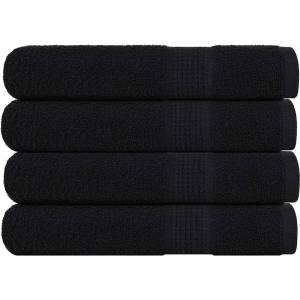 vidaXL Кърпи FROGN 4 бр. Черни 100x200 см 360 г/м2 (136963)