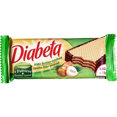 Diabeta orieškové oblátky 32 g