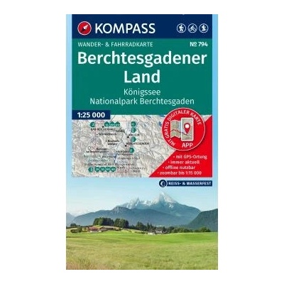 Berchtesgadener Land, Königssee, Národní park Berchtesgaden (Kompass – 794) - turistická mapa
