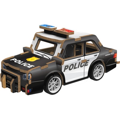 2Kids Toys 3D drevená skladačka Policajné auto