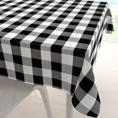 Biante bavlna štvorcový obrus Olivia OL-004 Čierno-biela kocka veľká 130x130 cm