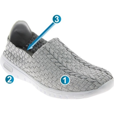 Podowell dámská vycházková obuv VEGAS ARGENT stříbrná