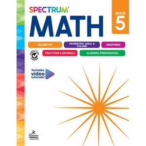 Spectrum Math Workbook, Grade 5 (ISBN: 9781483871486)