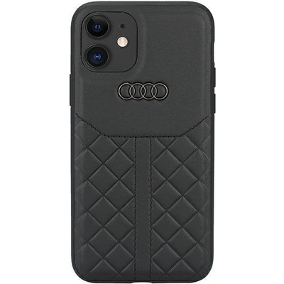 Audi Кейс Audi Genuine Leather за iPhone 12/12 Pro 6.1"", черен / черен, твърд, AU-TPUPCIP12P-Q8/D1-BK (KXG0072838)