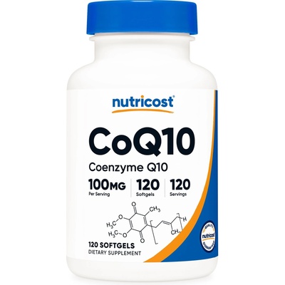 Nutricost CoQ10, 100 mg, 120 софтгел капсули, Nutricost (78573 (545101) NC)