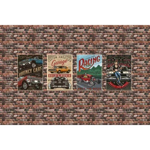 DIMEX ART Флизелинов фототапет винтидж плакати 375 x 250 см