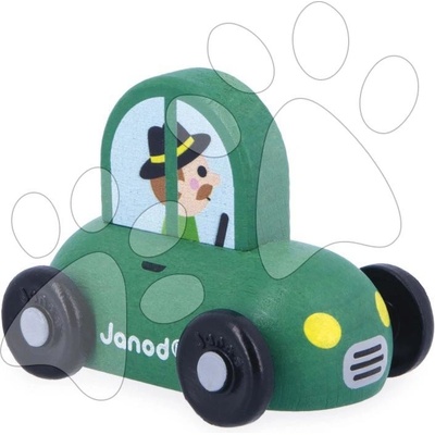 Janod Cross roads auto na tlačení zelené J05933