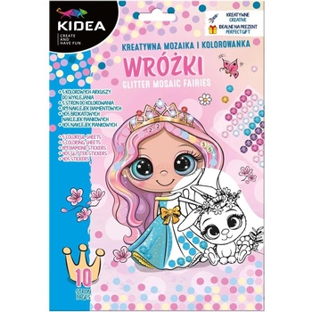Image 1 of kidea - Стикерна мозайка и листи за оцветяване Фея 98798