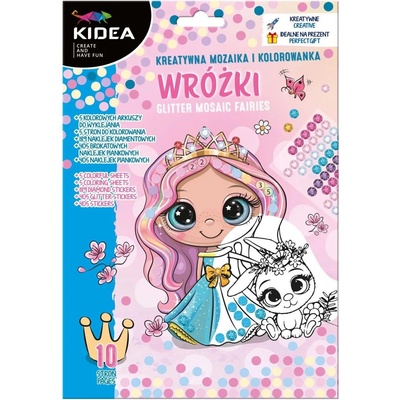kidea - Стикерна мозайка и листи за оцветяване Фея 98798
