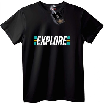NOONEBRAND Тениска Изследвай Приключението - S, Black