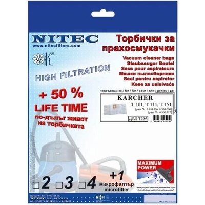 NITEC Торбички за прахосмукачки НИТЕК, код Т225 (Т225)