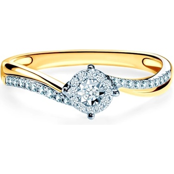 SAVICKI Годежен пръстен Savicki: двуцветно злато, диаманти