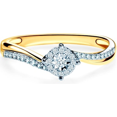 SAVICKI Годежен пръстен Savicki: двуцветно злато, диаманти