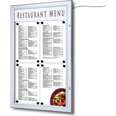 Jansen Display Venkovní menu vitrína SC Z 4 x A4, LED osvětlení