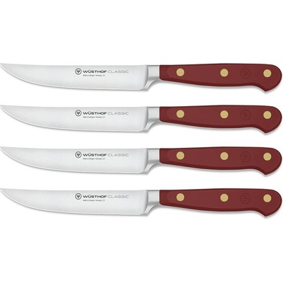 Wüsthof Nože na steaky CLASSIC COLOUR sada 3 ks 12 cm sumacově červená