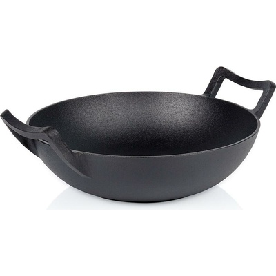 Vilde Pánev Wok - litinová - 32 cm - vhodná na indukci - žáruvzdorná