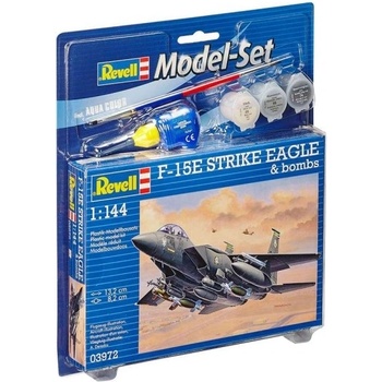 Revell Model set letadlo 63972 F 15E Strike Eagle & bombs CF 18 6278 1:144