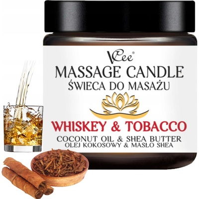 Vcee Whiskey & Tobacco Masážní svíčka 80 g
