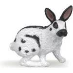 Papo - Фигурка за колекциониране и игра - Черно - бяло зайче (51025)