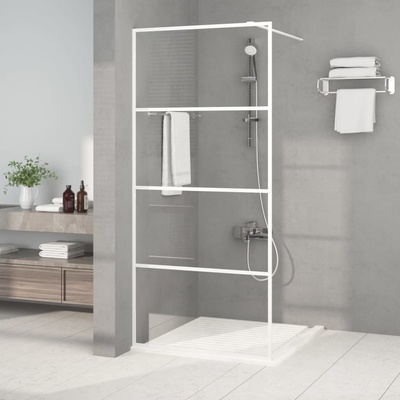 walk-in bílá 90 x 195 cm čiré ESG sklo