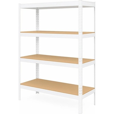 Vyprodej-Regalu.cz Regál 1500x700x300 mm lakovaný 4-policový, nosnost 700 kg bílý