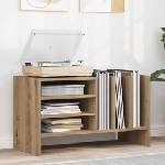 vidaXL Шкаф за грамофонни плочи Дъб 78.5 x 35 x 45 см (891079)