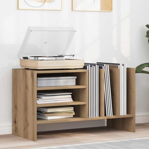 vidaXL Шкаф за грамофонни плочи Дъб 78.5 x 35 x 45 см (891079)