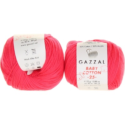 Gazzal Baby Cotton 25 3458 neon červená