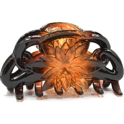 Skřipec na vlasy s květem Barva: černá – Zboží Dáma