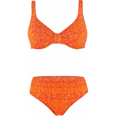 Berka dámske dvojdielne plavky bez výstuže oranžová