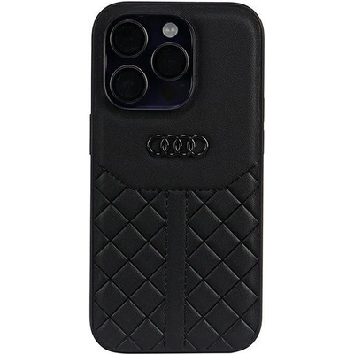 Audi Кейс Audi Genuine Leather за iPhone 14 Pro 6.1"", черен / черен, твърд, AU-TPUPPCIP14P-Q8/D1-BK (KXG0072842)