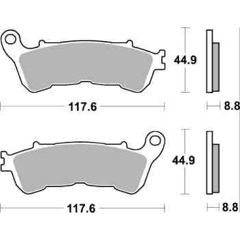 Brzdové destičky DP Brakes pro model s ABS přední HONDA CBF 1000 rok 06-18