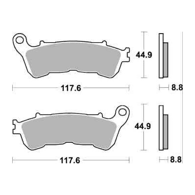 Brzdové destičky DP Brakes pro model s ABS přední HONDA CBF 1000 rok 06-18 | Zboží Auto