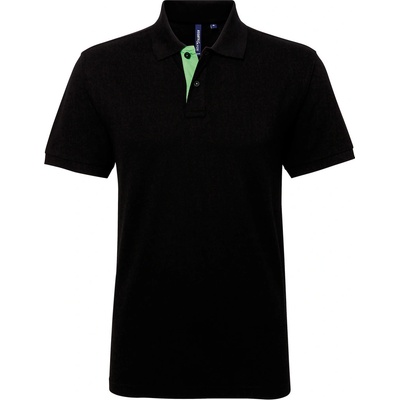 Asquith & Fox Kontrastní pánské polo černá