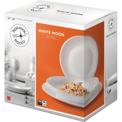 Bormioli Rocco sada tanierov White Moon 18 ks