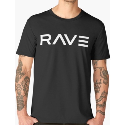 LET's RAVE RAVE party tričko černá