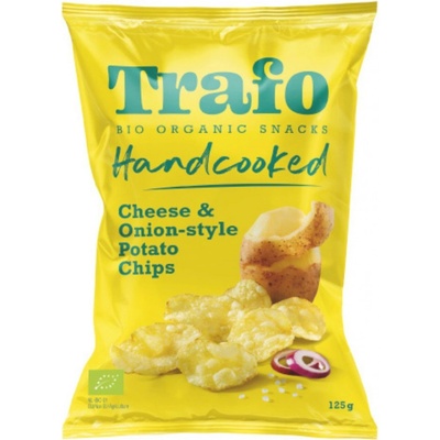 TRAFO Bio Kotlíkové brambůrky se sýrem a cibulí 125 g