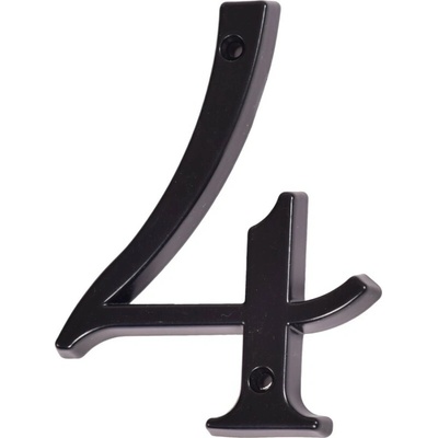 Číslo " 4 " čierne 120mm Čierna