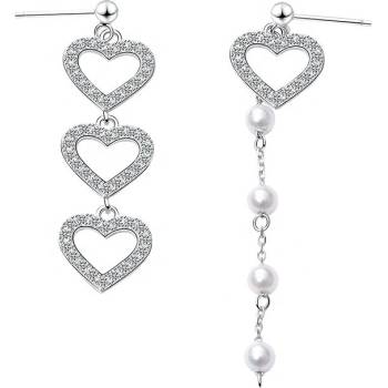 Silenti Jewelry Сребърни обеци "Перлена Любов