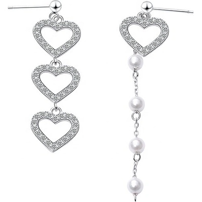 Silenti Jewelry Сребърни обеци "Перлена Любов