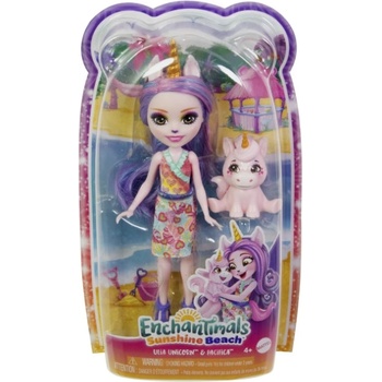 Enchantimals Кукличка с животинче Enchantimals - Ulia Unicorn & Pacifica (MTFNH22_HRX84)