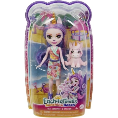 Enchantimals Кукличка с животинче Enchantimals - Ulia Unicorn & Pacifica (MTFNH22_HRX84)