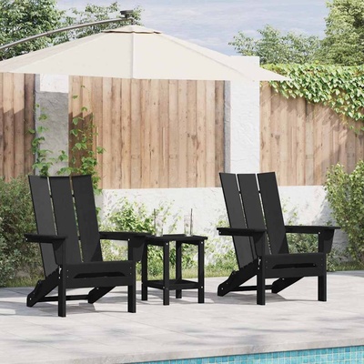 Omaxi 902092 Zahradní lounge nábytek 3 pcs Černá 38 x 38 x 46 cm Plast