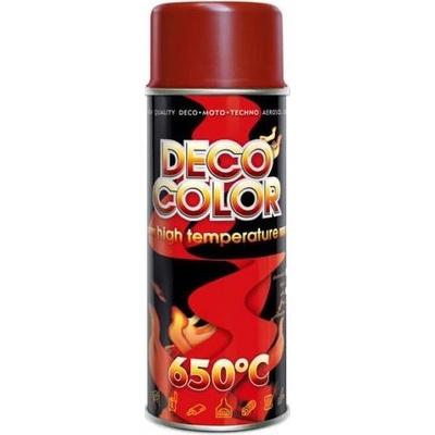DecoColor barva ve spreji odolná teplotě 650°C 400 ml červená matná