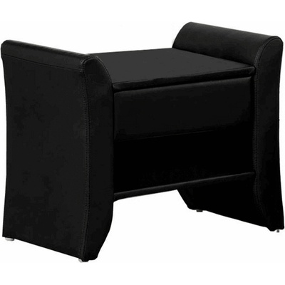 Нощно шкафче Bolton черна еко кожа