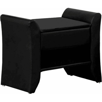 Нощно шкафче Bolton черна еко кожа