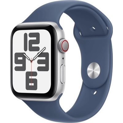Apple Watch SE Cellular 40mm Stříbrný hliník s denimovým sportovním řemínkem - S/M MXGF3QC/A