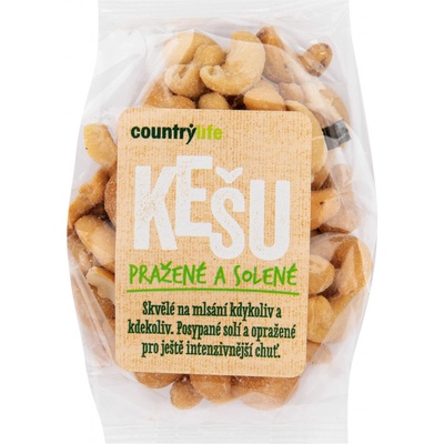 Country life Kešu orechy pražené solené 100 g
