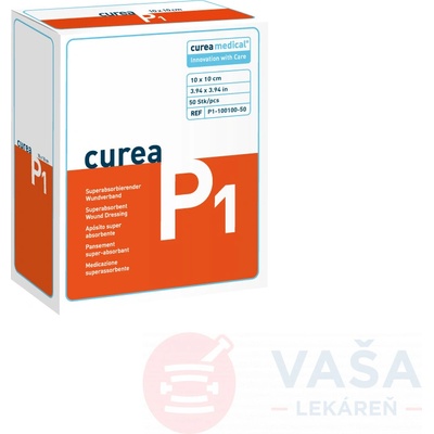 Curea P1 superabsorpčný obväz ster. 10 x 10 cm 50 ks